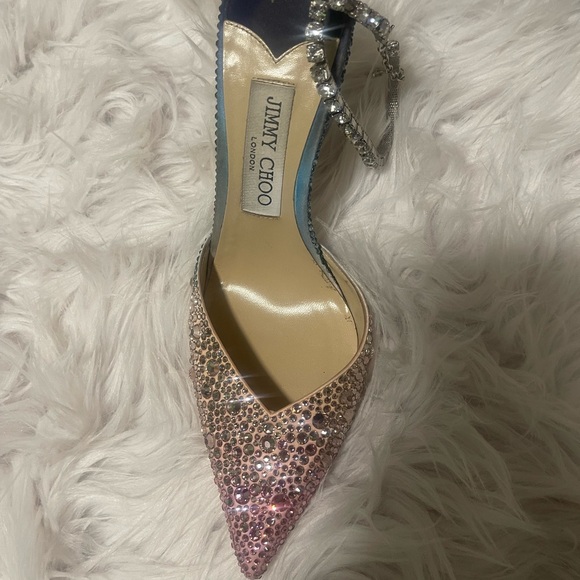 Jimmy Choo Glittering Pink and Silver Heels - Picture 5 of 8